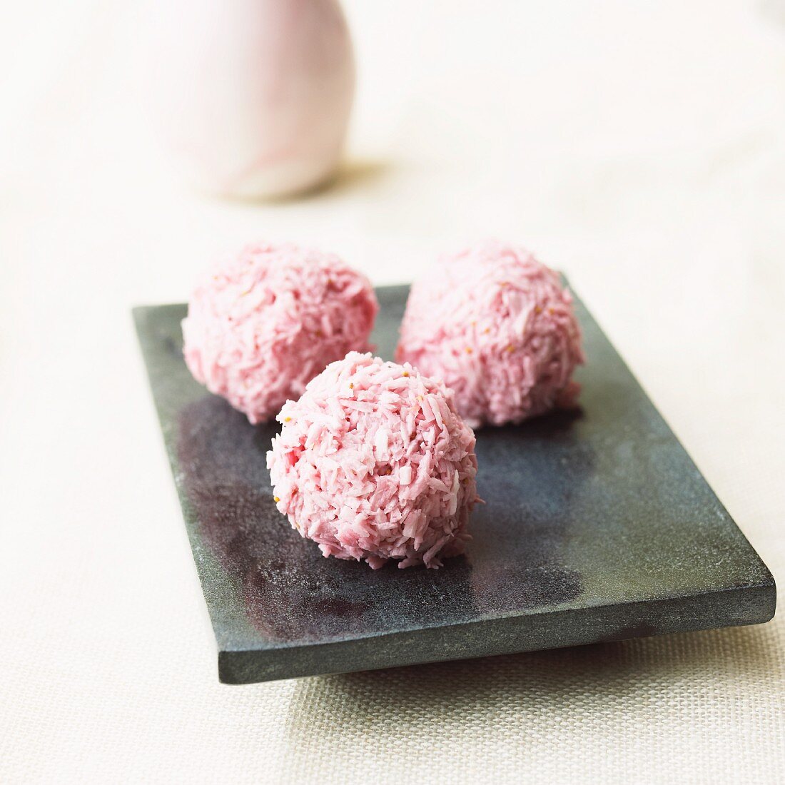 Strawberry and coconut balls