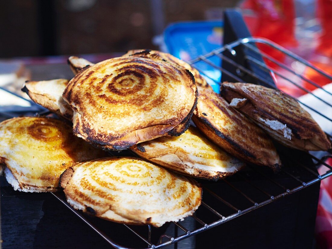Toasted sandwiches at a market in Pretoria (South Africa)