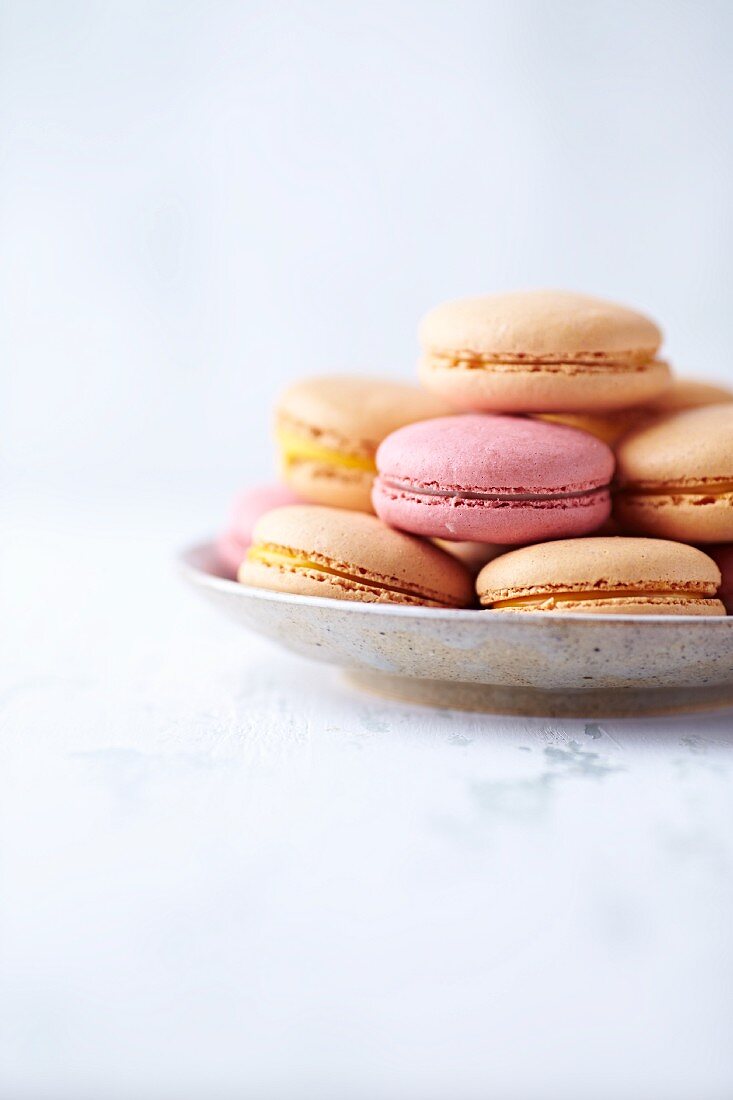 Macaroons on a small Plate