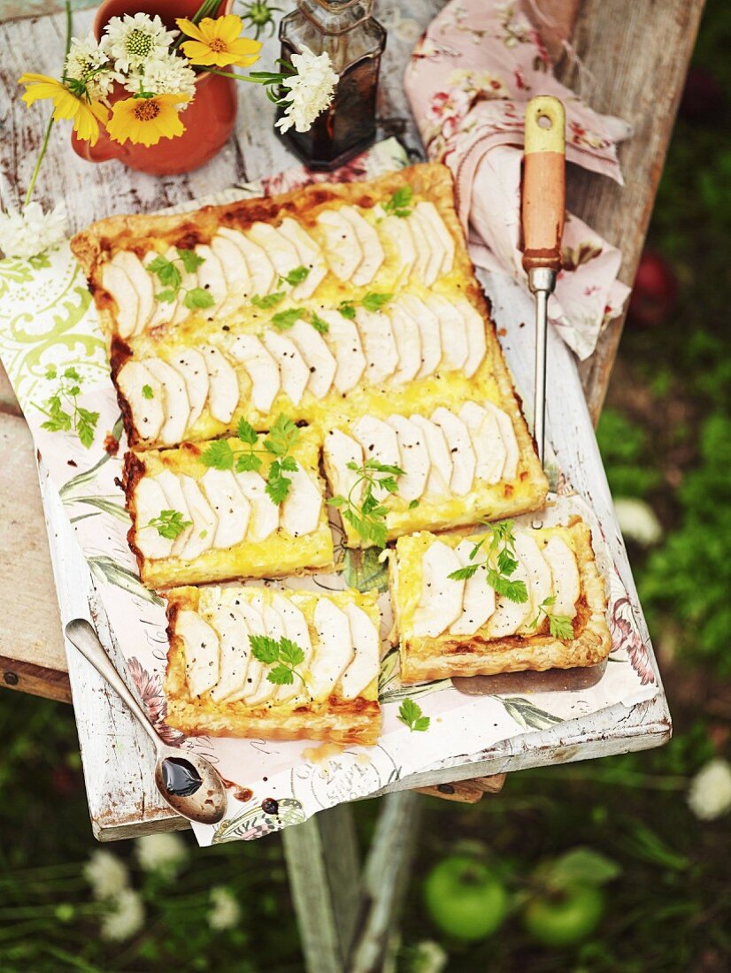 Apple and Brie tart