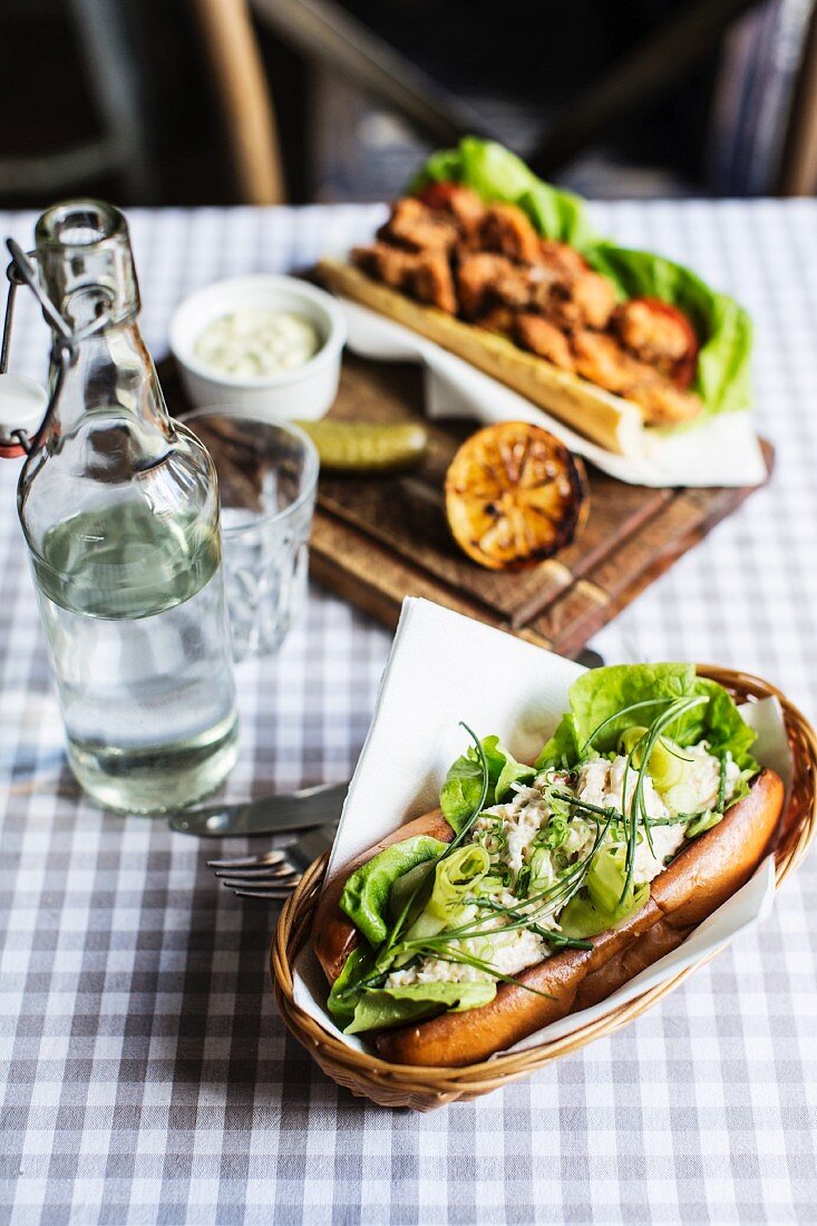 Krabbensandwich und Po Boy