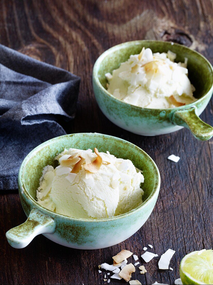 Lemongrass and coconut ice cream