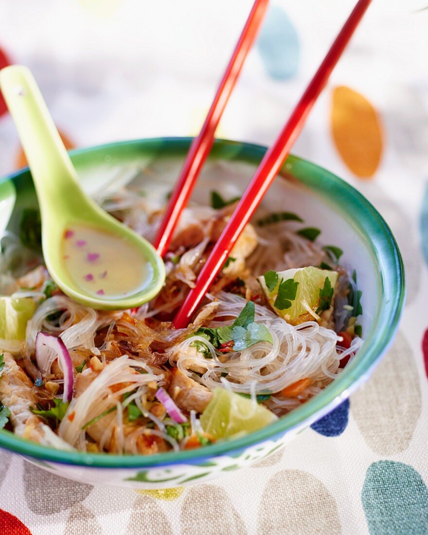 Noodle salad with chicken (Thailand)