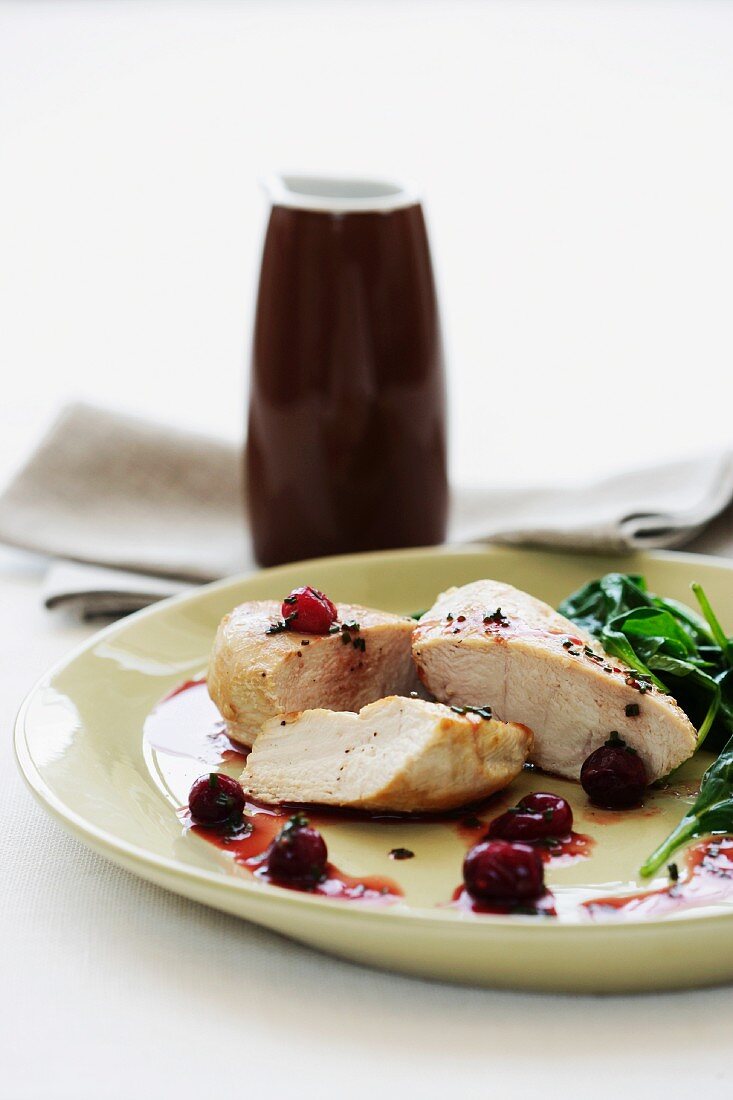 Hähnchenbrust mit Cranberrysauce