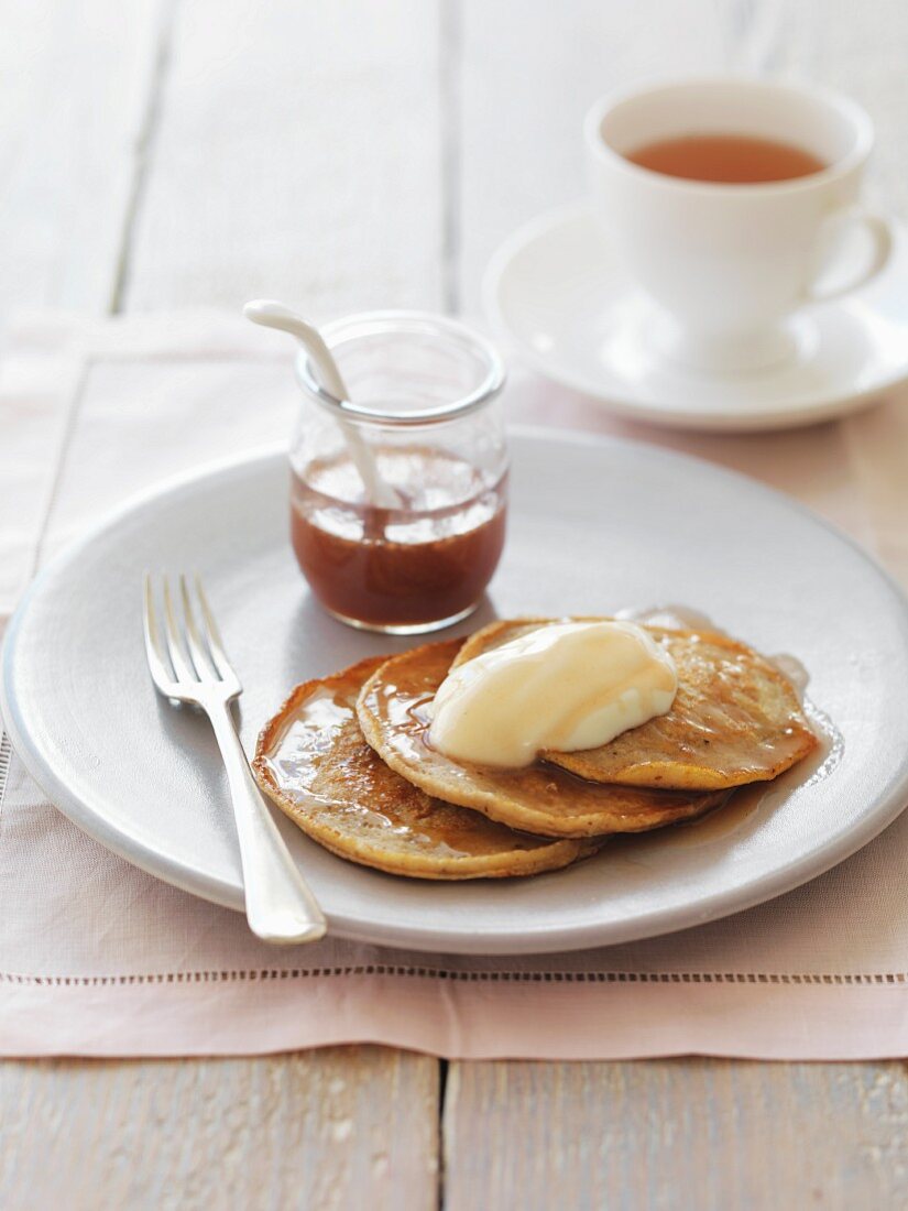 Pancakes with yogurt