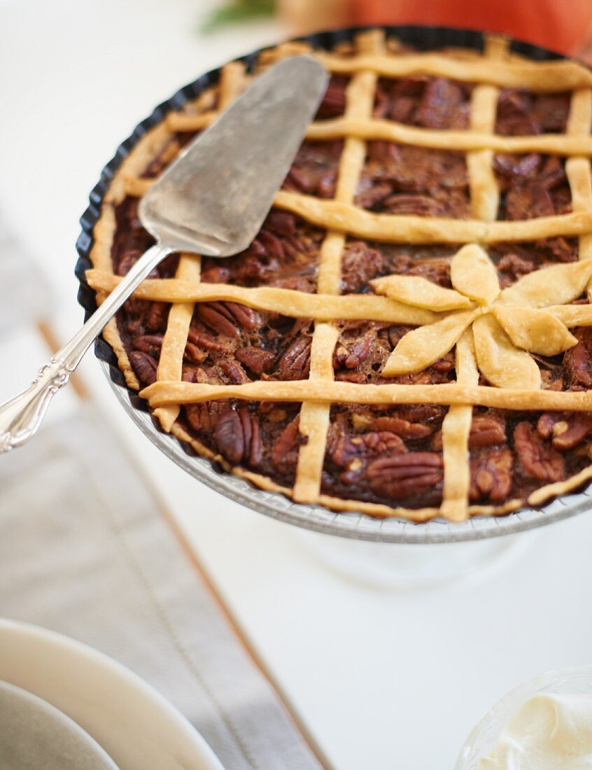 Pecan lattice pie for Thanksgiving
