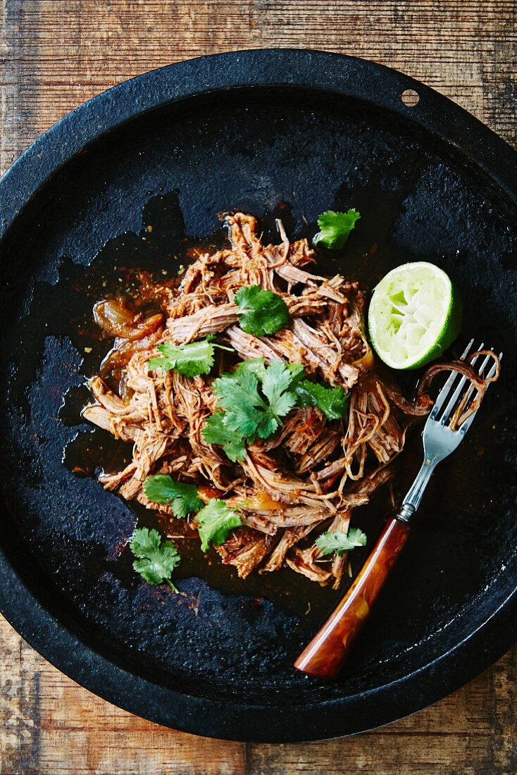 Beef with coriander and limes (Mexico)