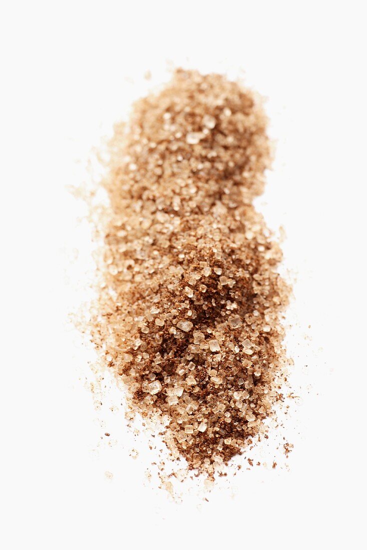 A pile of brown vanilla sugar, close-up