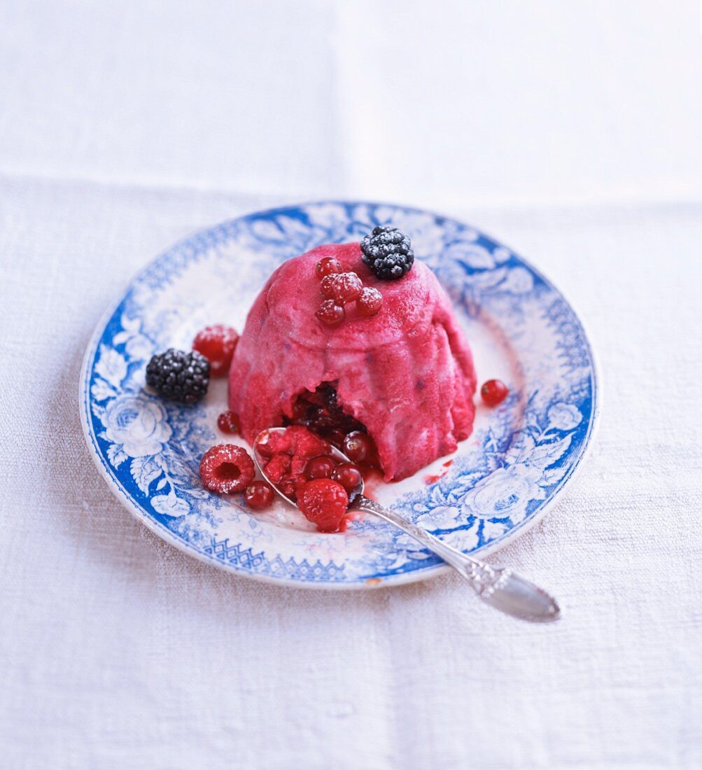 Summer pudding with berries