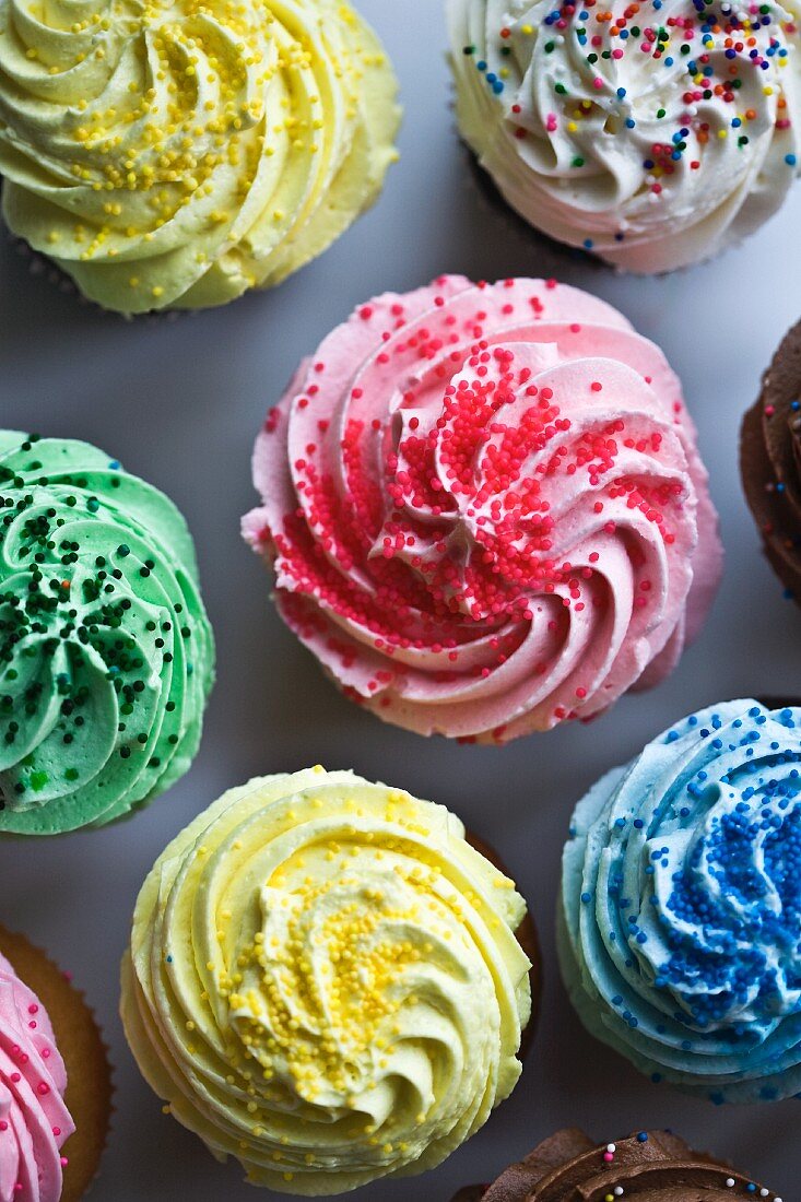 Bunte Cupcakes