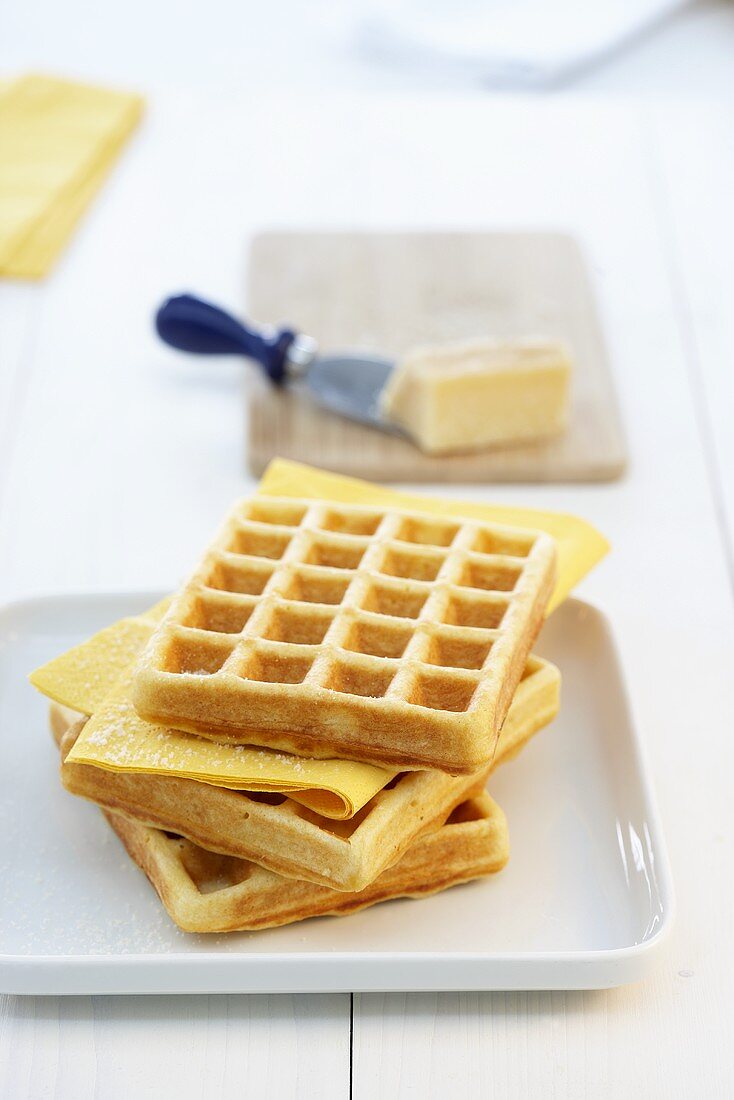 Spicy cheese waffles