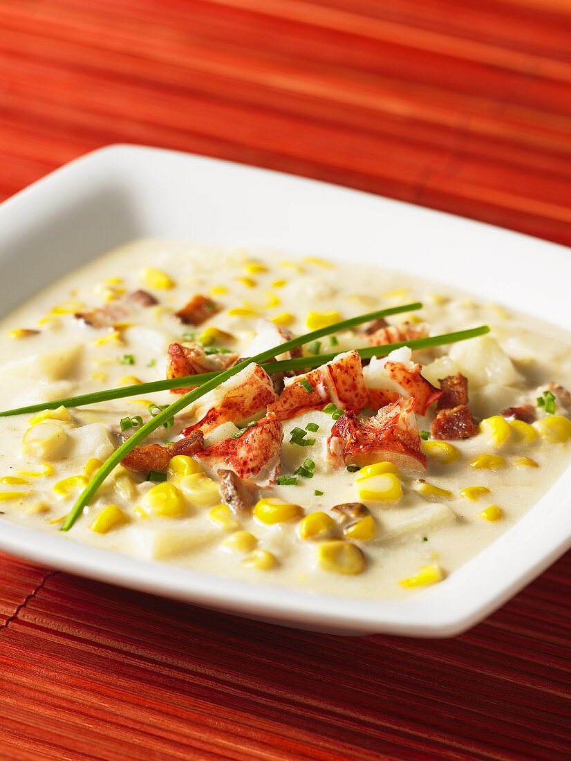 Lobster and corn soup