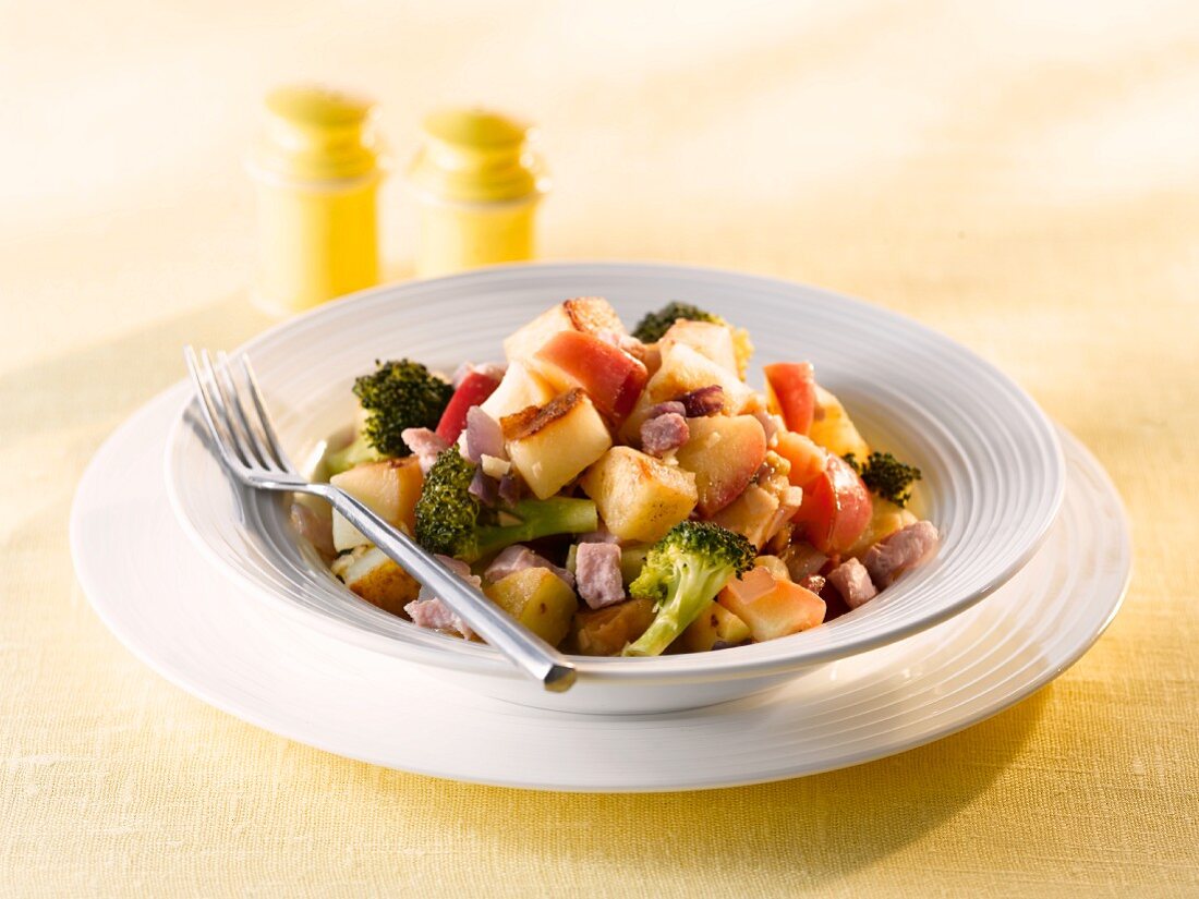 A fruit and vegetable salad