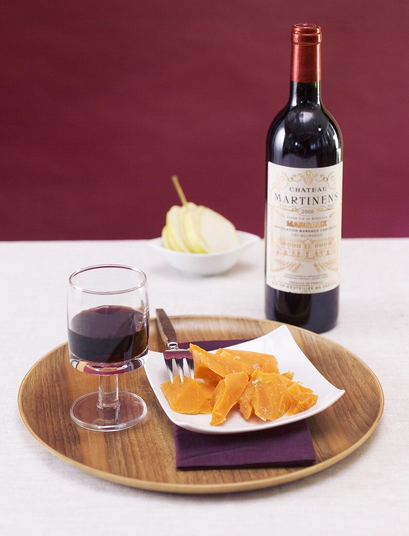 Mimolette and red wine