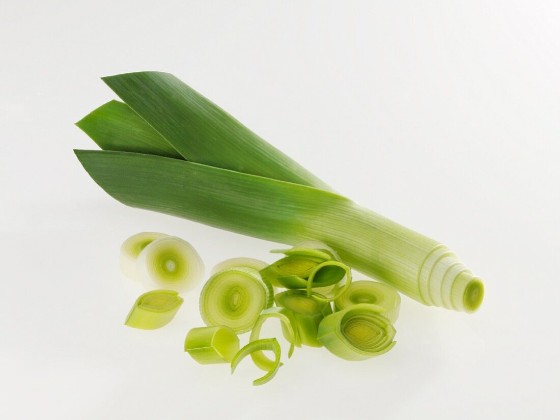 Leek with leek rings