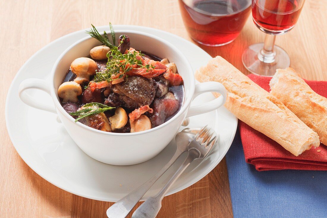 Coq au vin from France