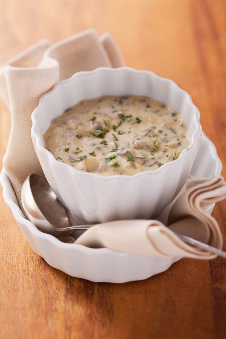 Warm remoulade sauce with capers