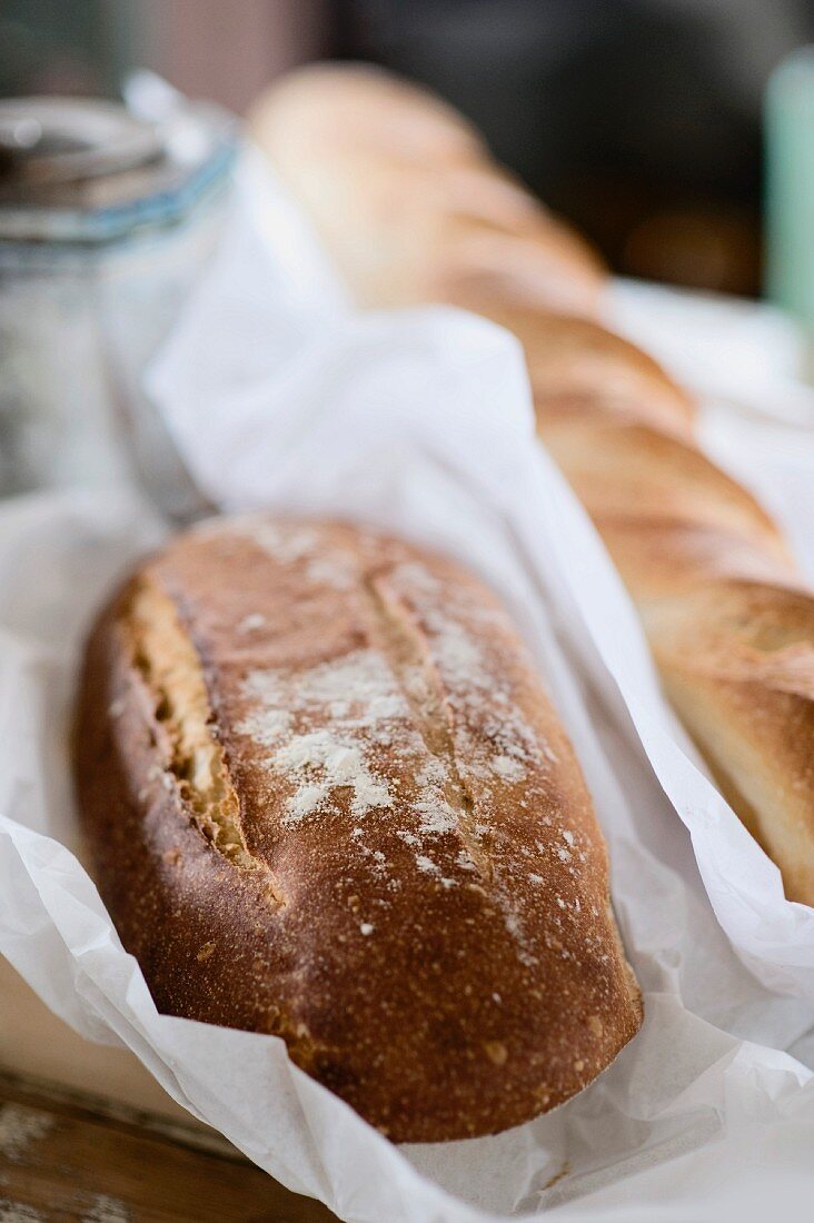 Bauernbrot und Baguette