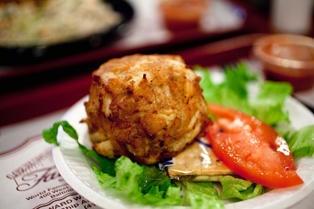 Crab Cake From Faidleys Market in Baltimore