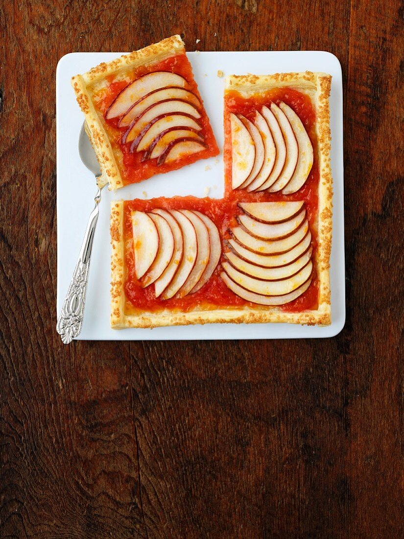 Apfel-Birnen-Tarte von oben