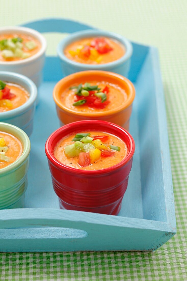 Cream of tomato soup with lemongrass and grilled cherry tomatoes