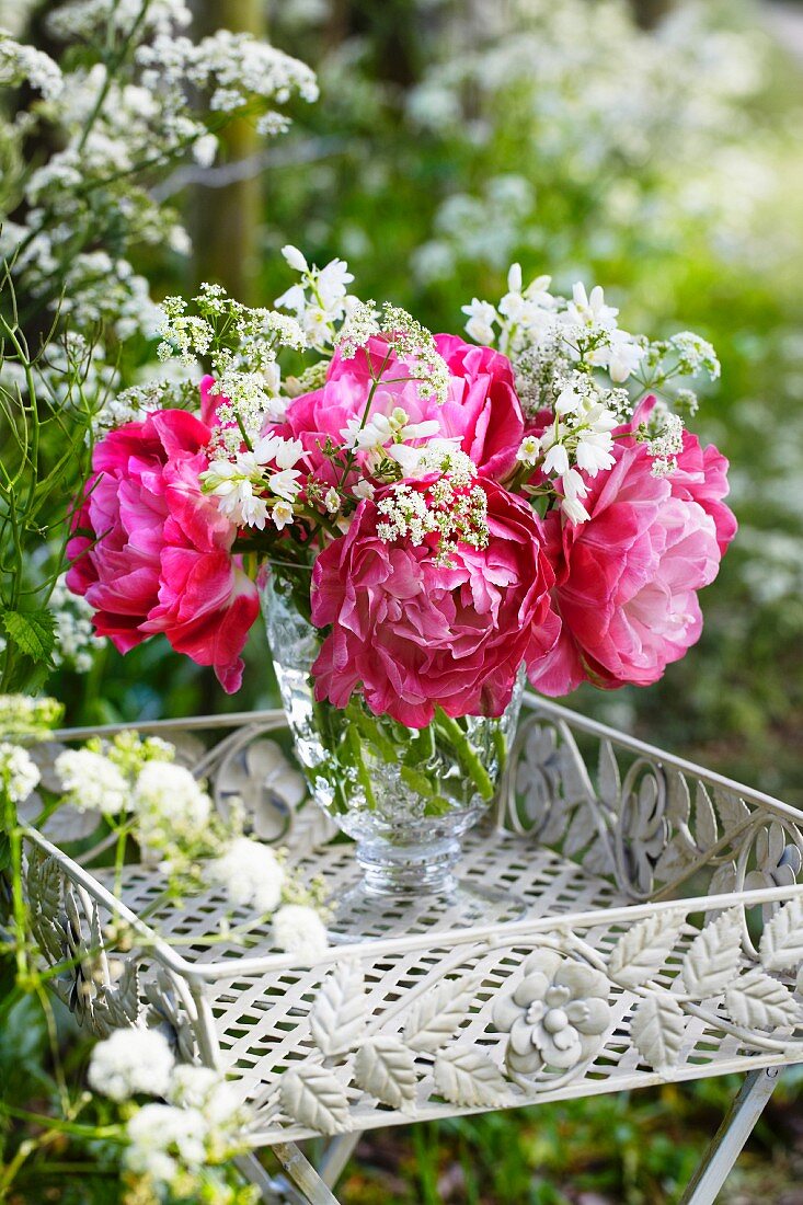 Double Sugar tulips in a vase