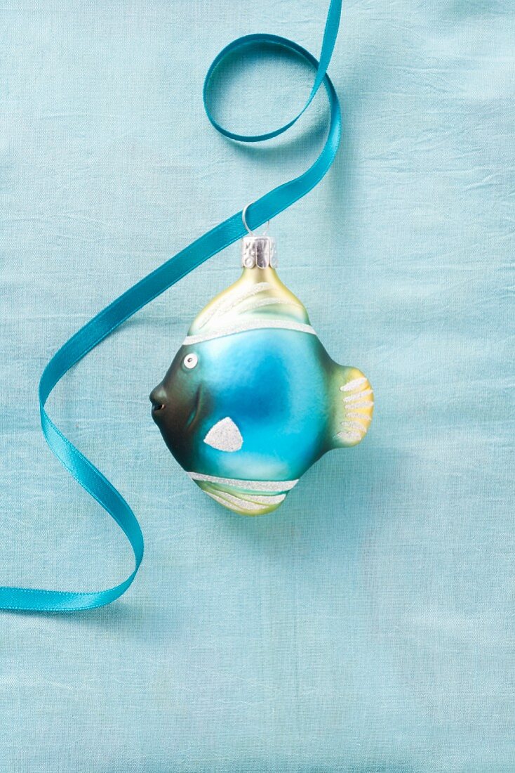 A Christmas tree ornament (a fish)