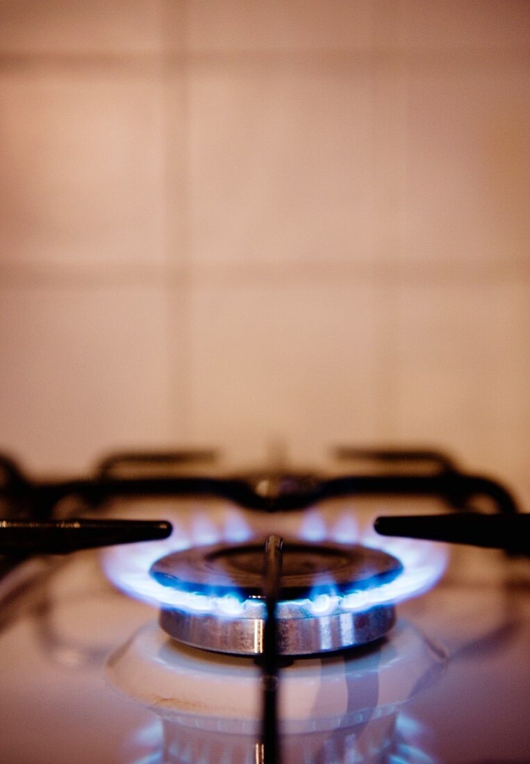 A gas flame
