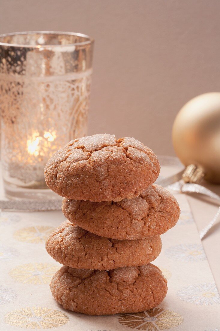 A stack of Christmas macaroons