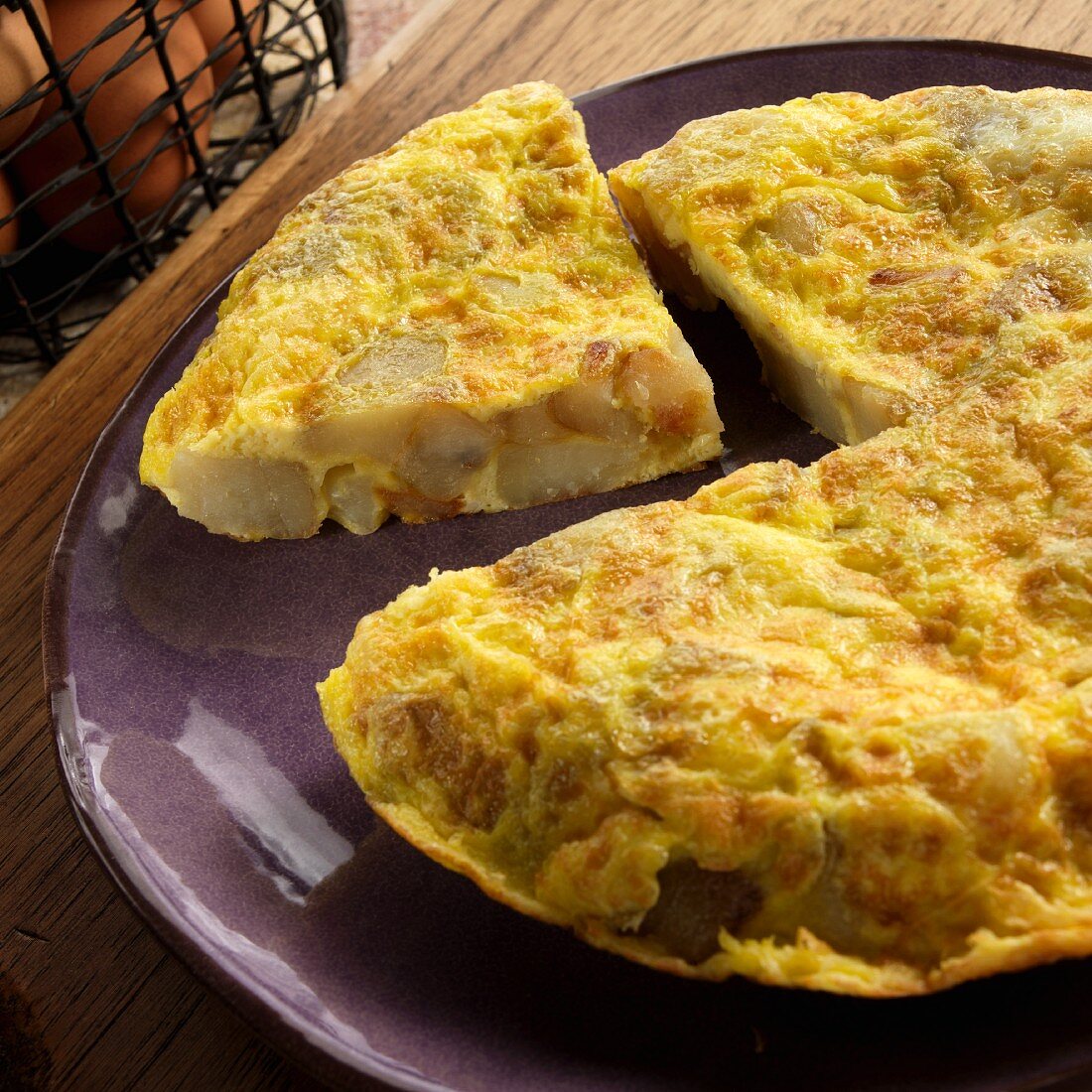 Tortilla Espanola; Spanish Omelet with Potatoes and Onions
