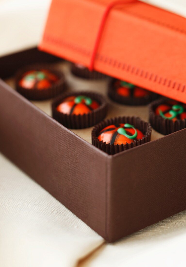 Box of Handmade Pumpkin Chocolates