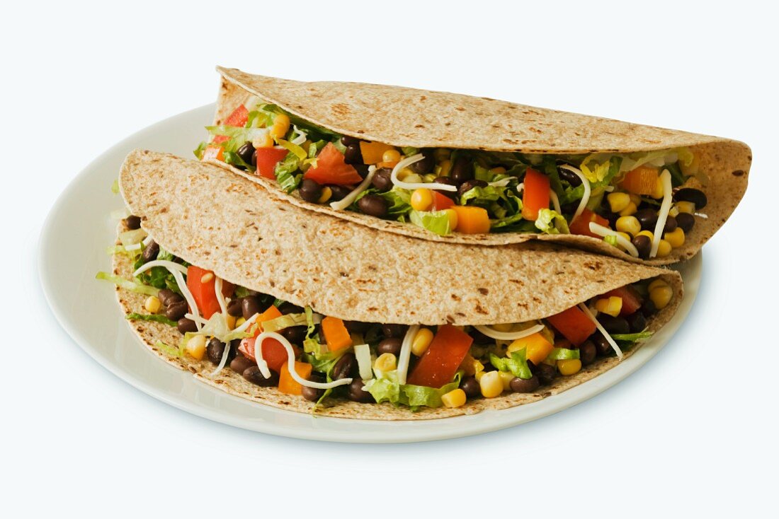 Vollkorn-Tacos mit Gemüse