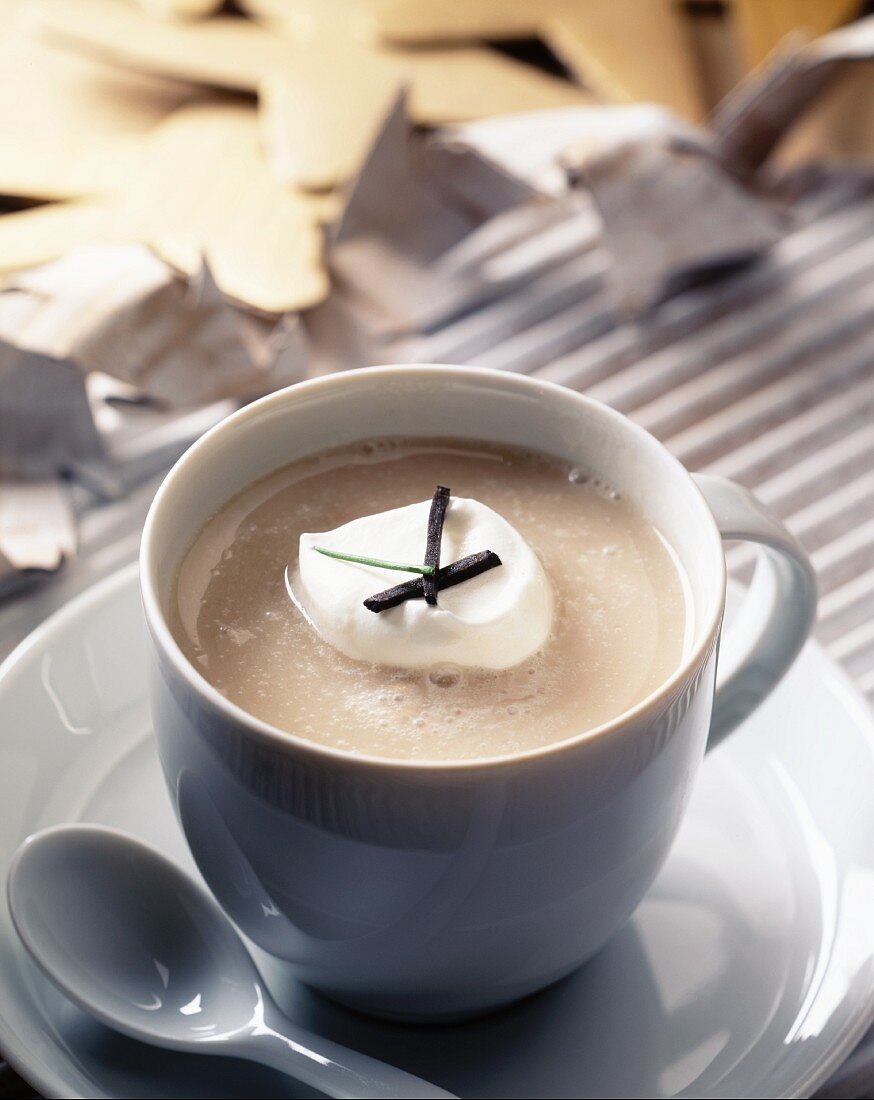 Cream of mushroom soup with crème fraîche