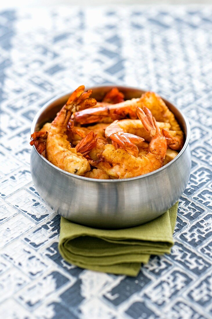 Battered prawns