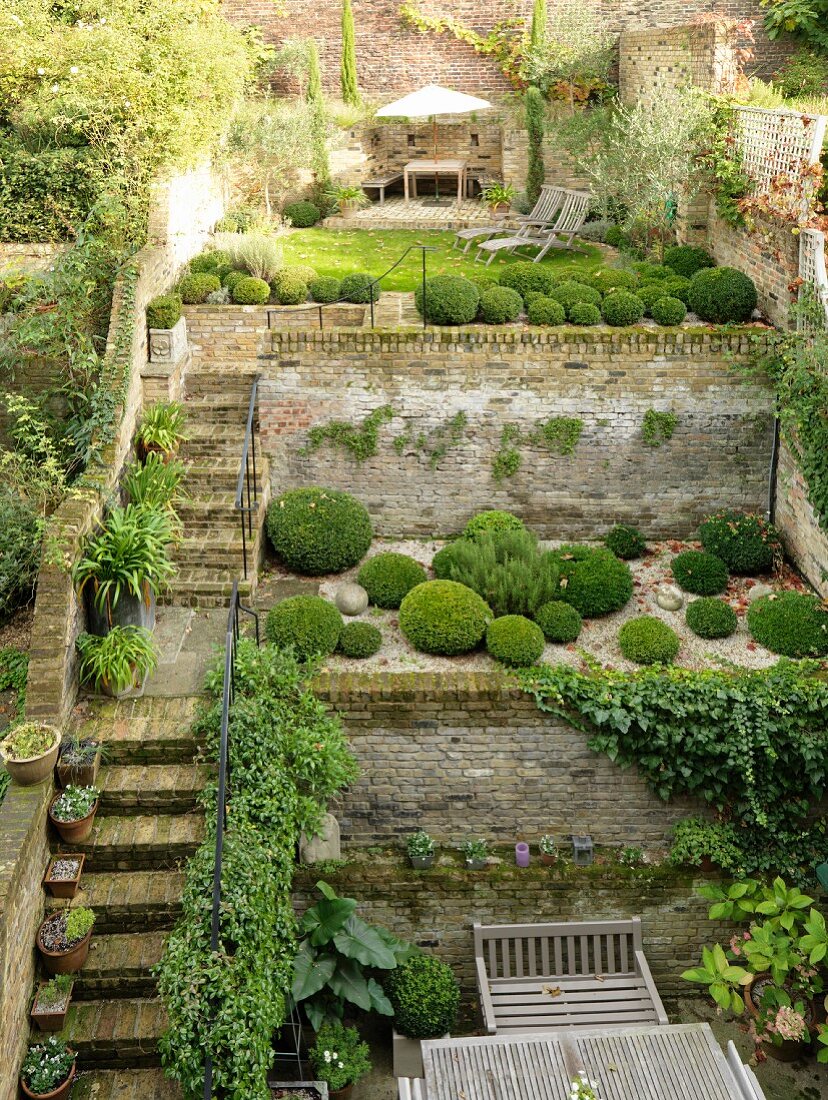 Terraced garden