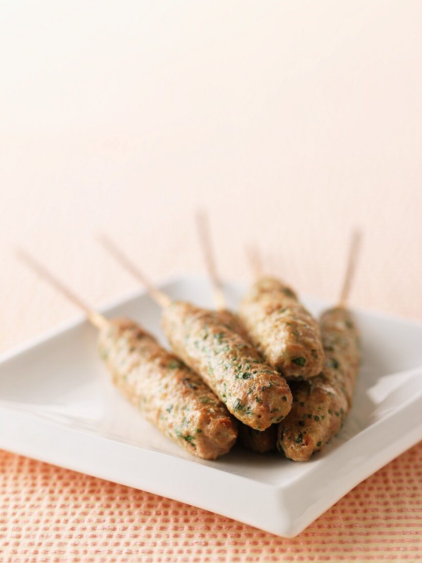 Minced turkey kebabs