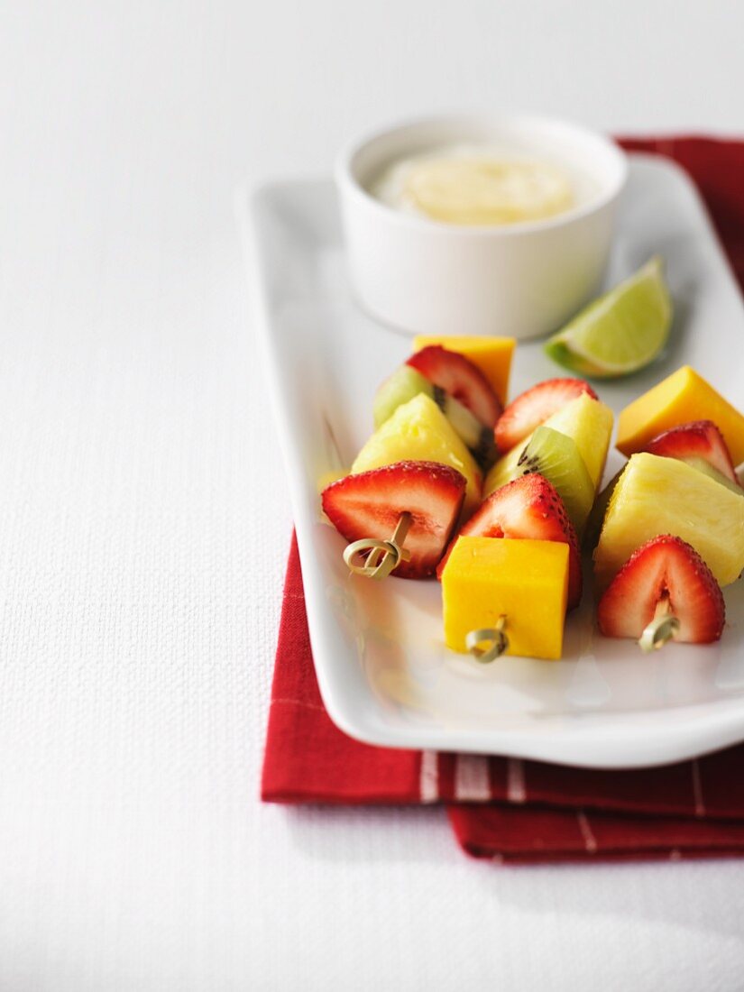 Fruit kebabs