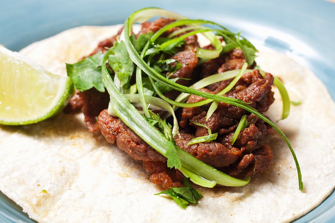 Bulgogi Taco (mit koreanischem mariniertem Rindfleisch)