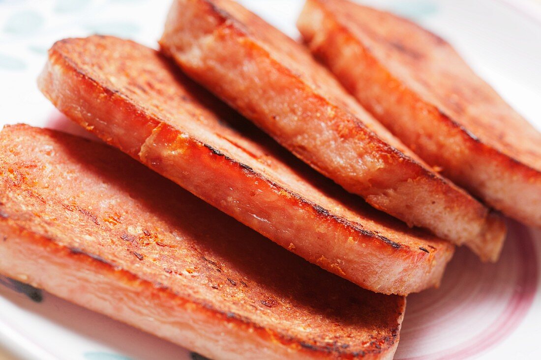 Slices of Pan Fried Spam