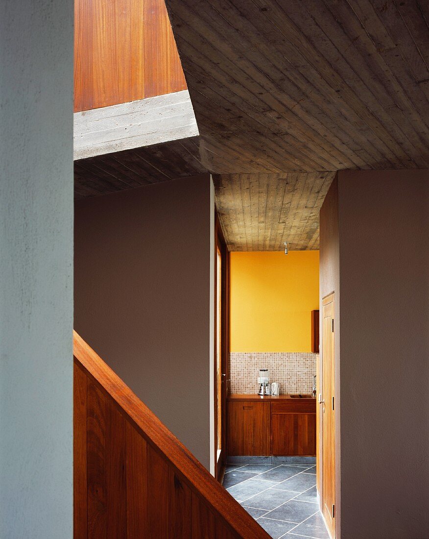 View down hall into kitchen