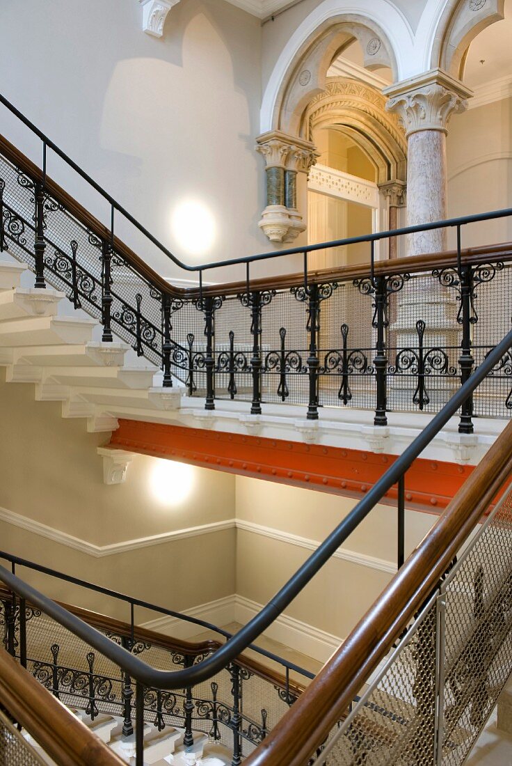 Impressive stairwell in neo-Gothic building