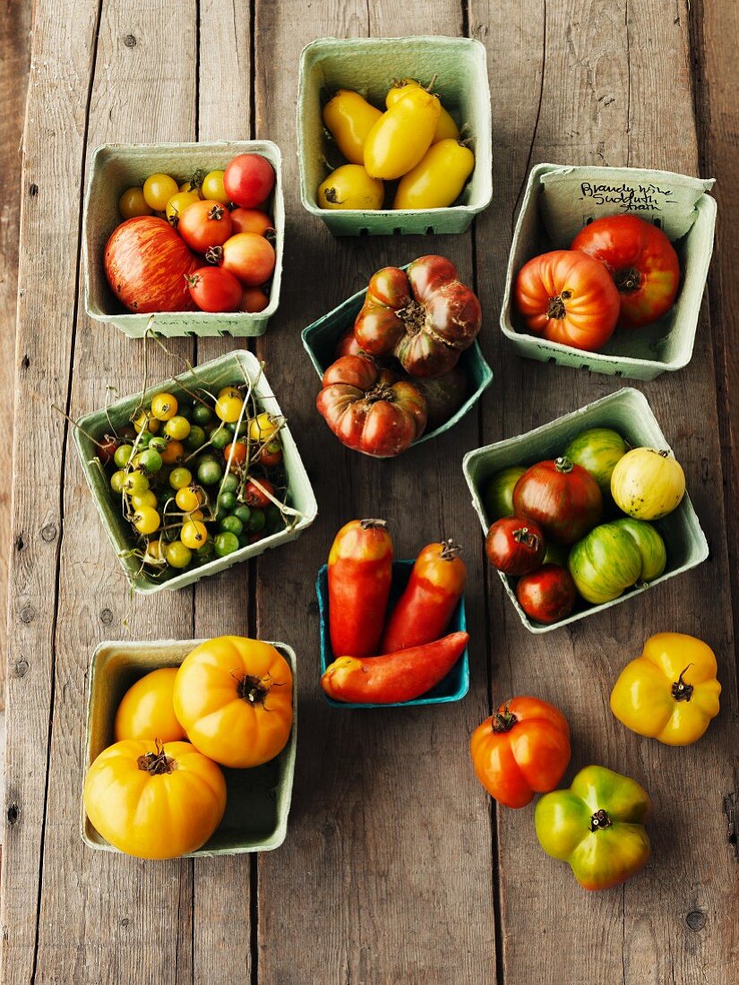 Various Heirloom tomatoes
