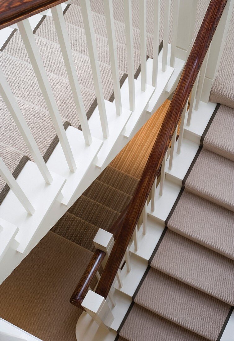 View down through stairwell