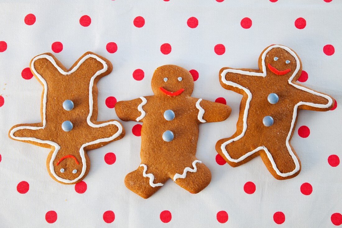 Three gingerbread men