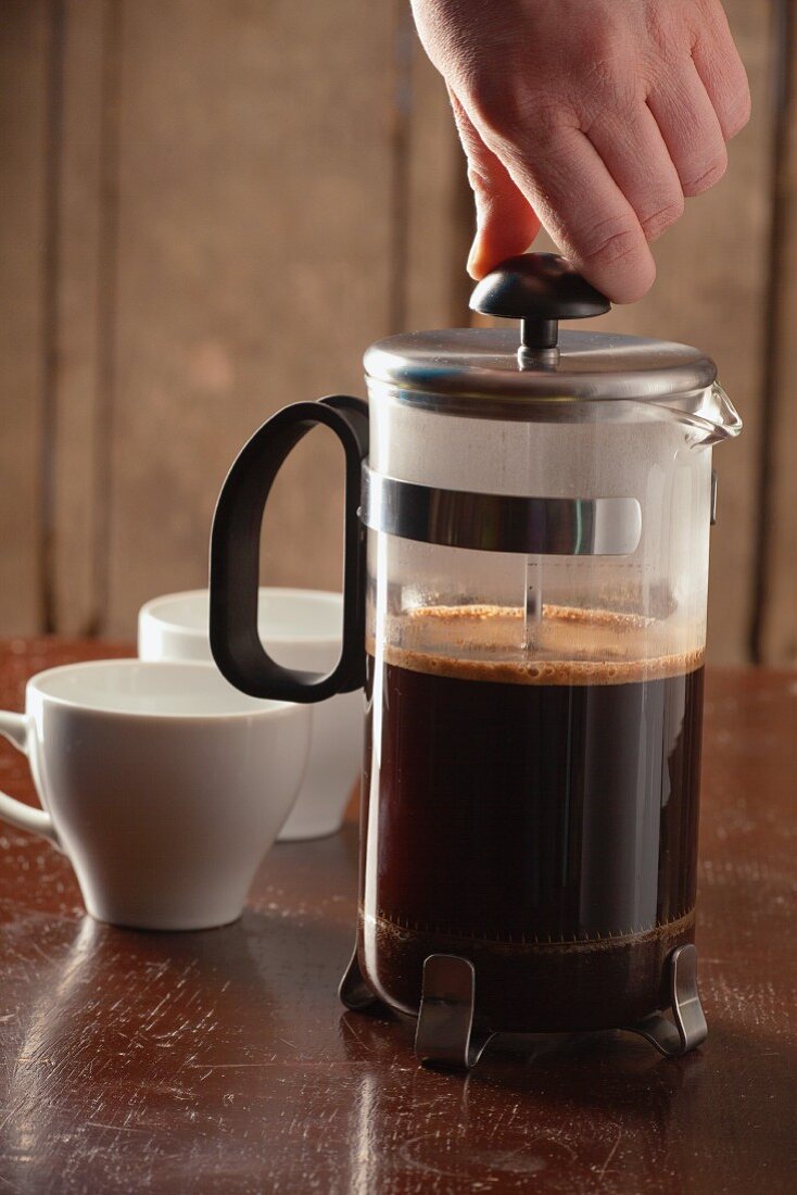 Kaffee im Kaffeebereiter