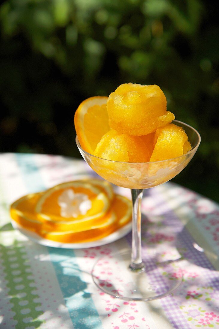 Orangensorbet