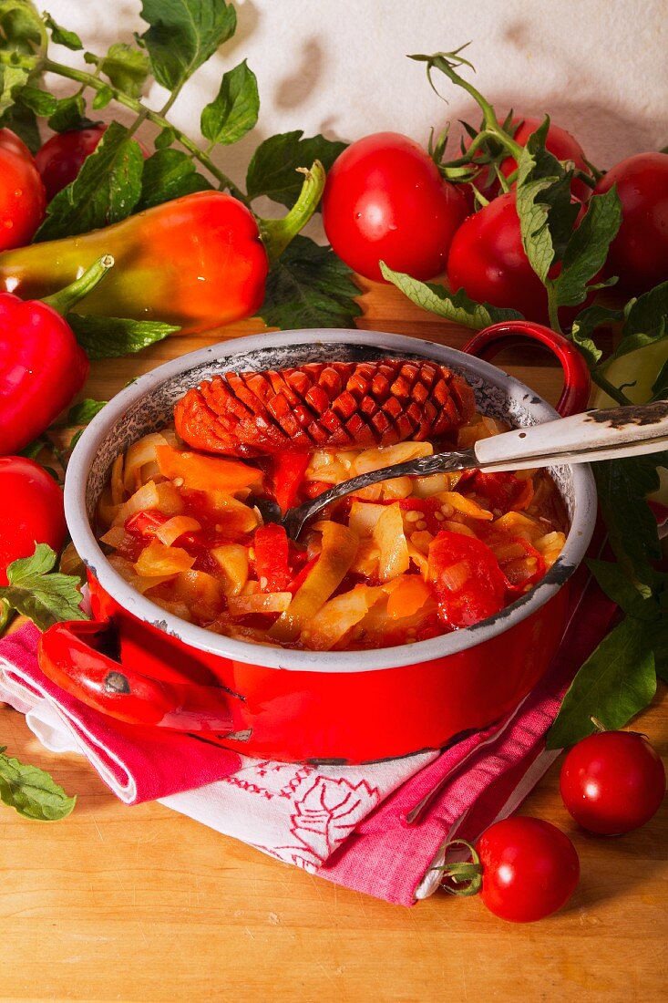 Lecso mit Paprika und Tomaten (Ungarn)