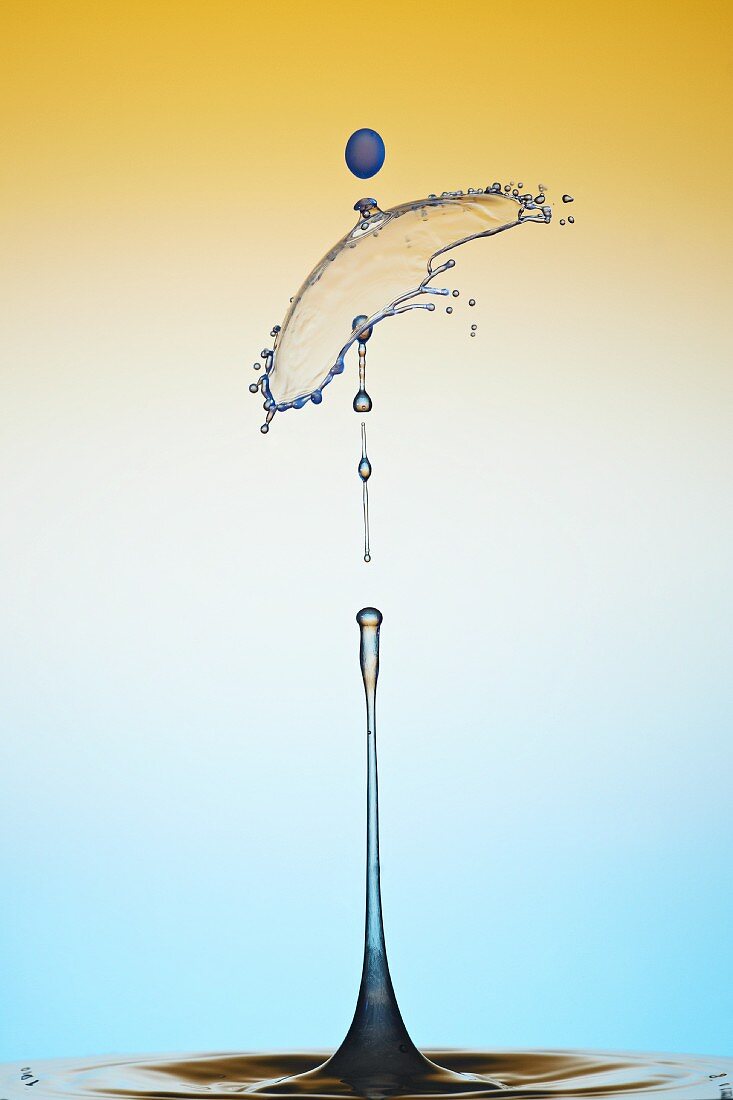 An artistic shot of water drops