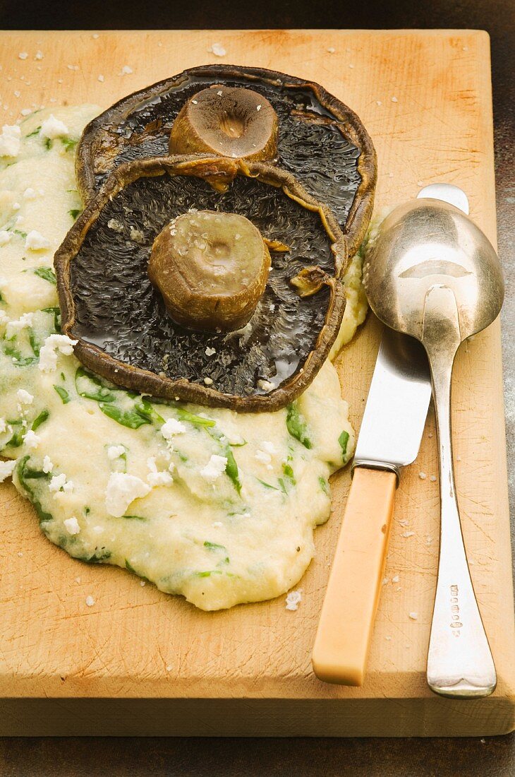 Mushrooms on polenta