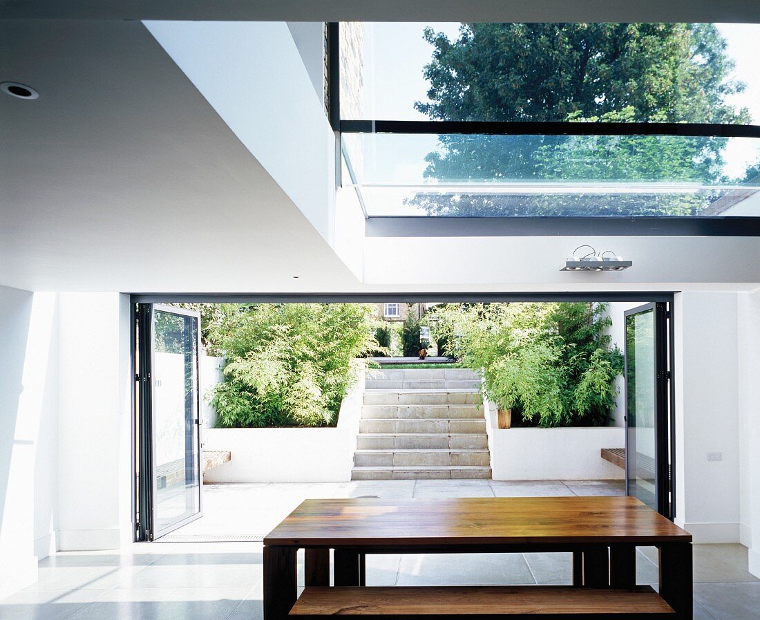 View of terrace from dining room